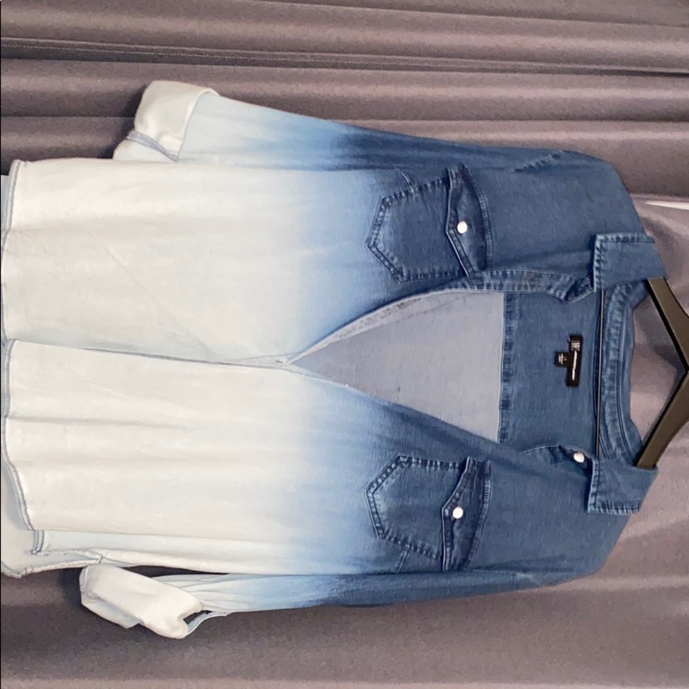 Denim jacket crossed color